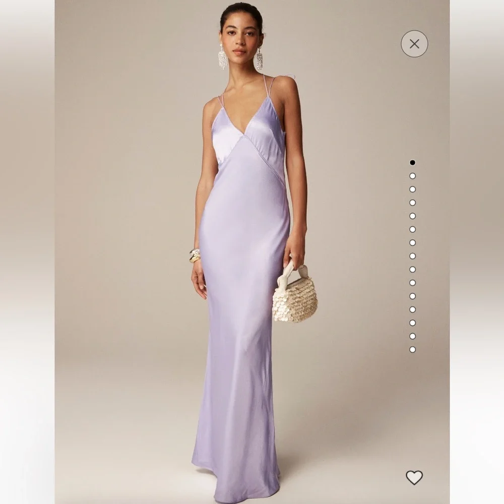 NWT J.Crew x Anna October V-neck slip dress in luster crepe 18